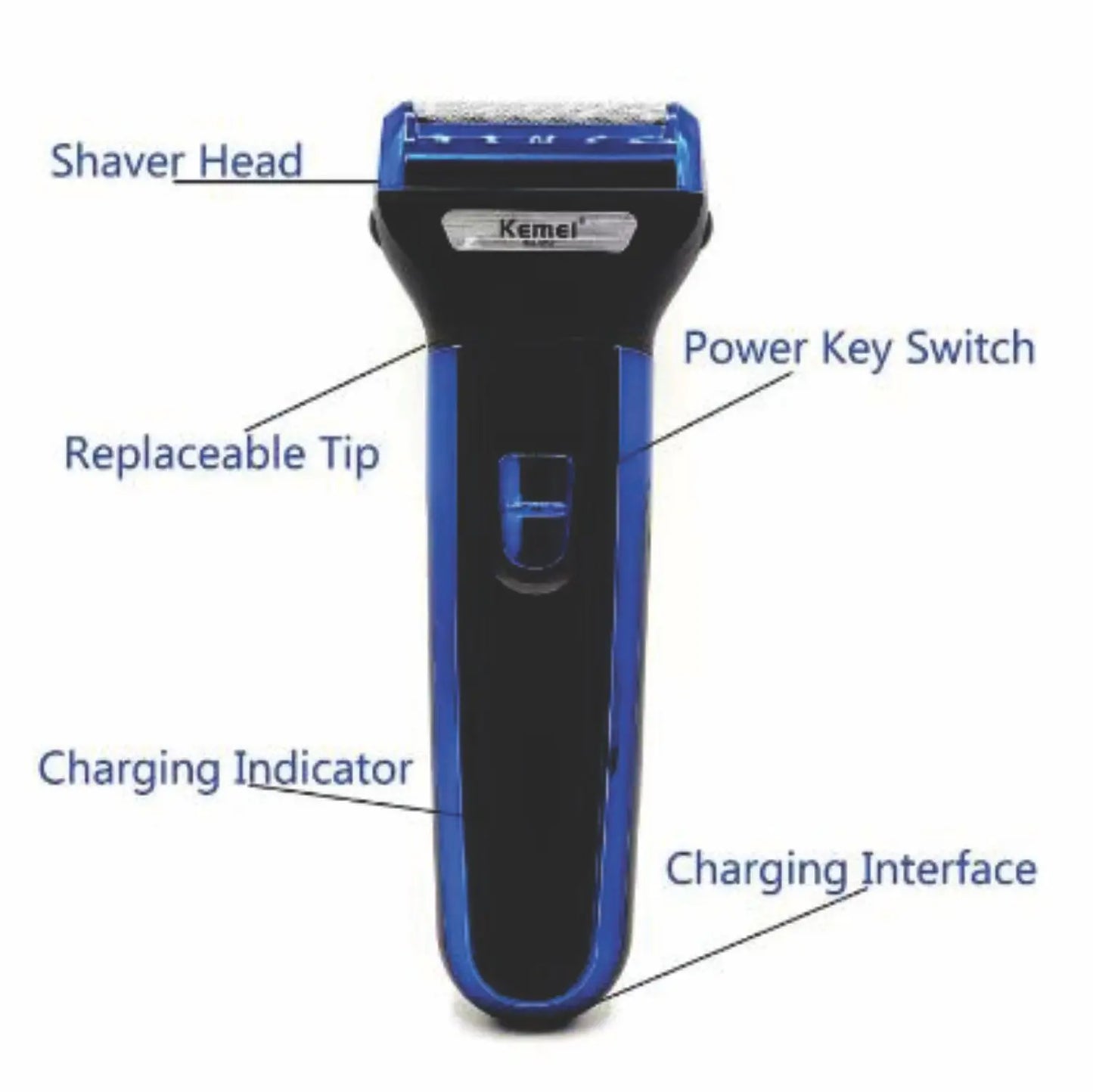 Kemei 3 In 1 Rechargeable Electric Shaver