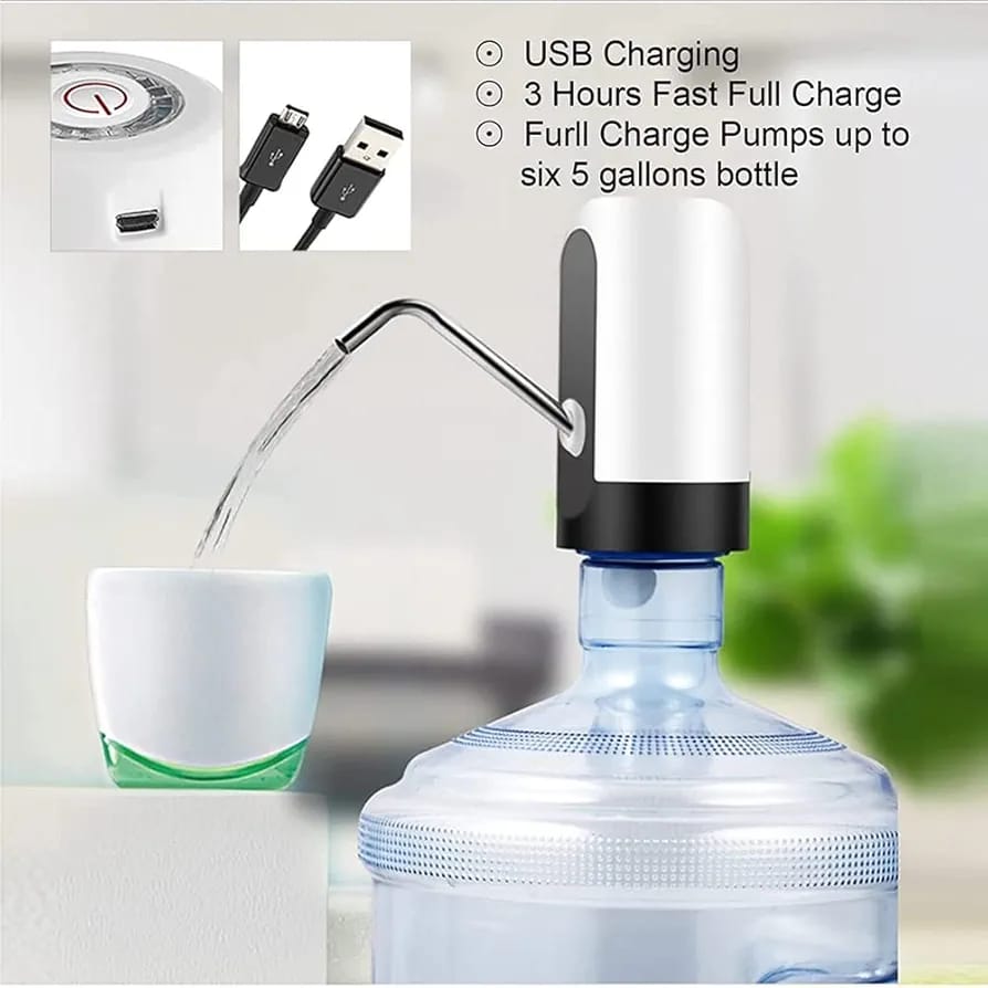 USB Rechargeable Water Bottle Pump