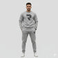 2 Pcs Men's Fleece Printed Sweatshirt Track Suit