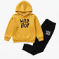 2 Pcs Boy's fleece printed Hoodie Tracksuit